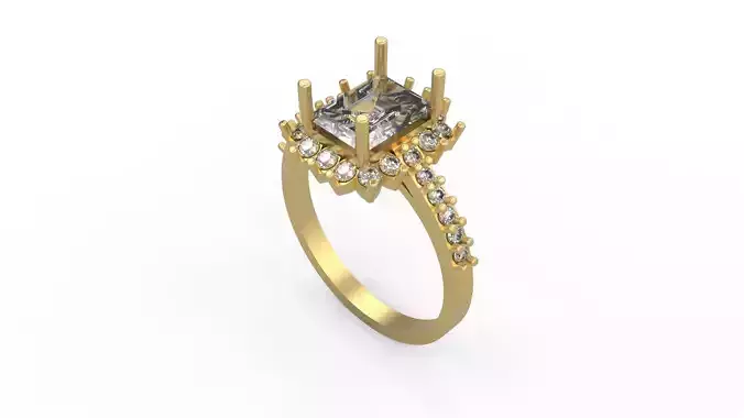 Woman Solitaire Ring 489