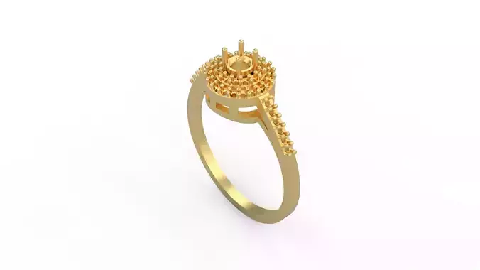 Woman Solitaire Ring 491