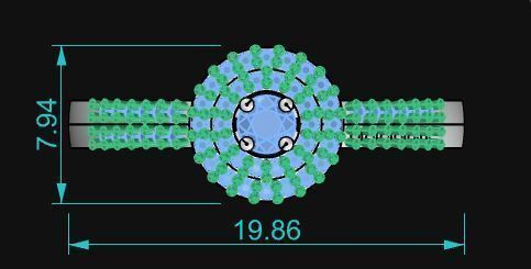 Woman Solitaire Ring 492 3D print model_5