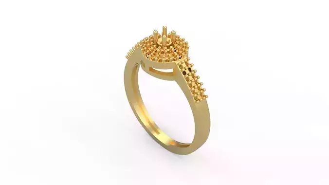 Woman Solitaire Ring 492