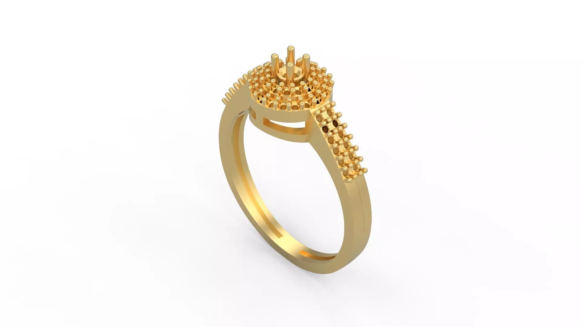 Woman Solitaire Ring 492 3D print model_0