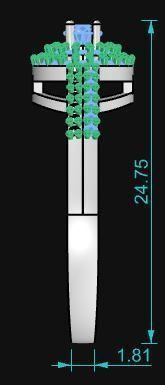 Woman Solitaire Ring 492 3D print model_7