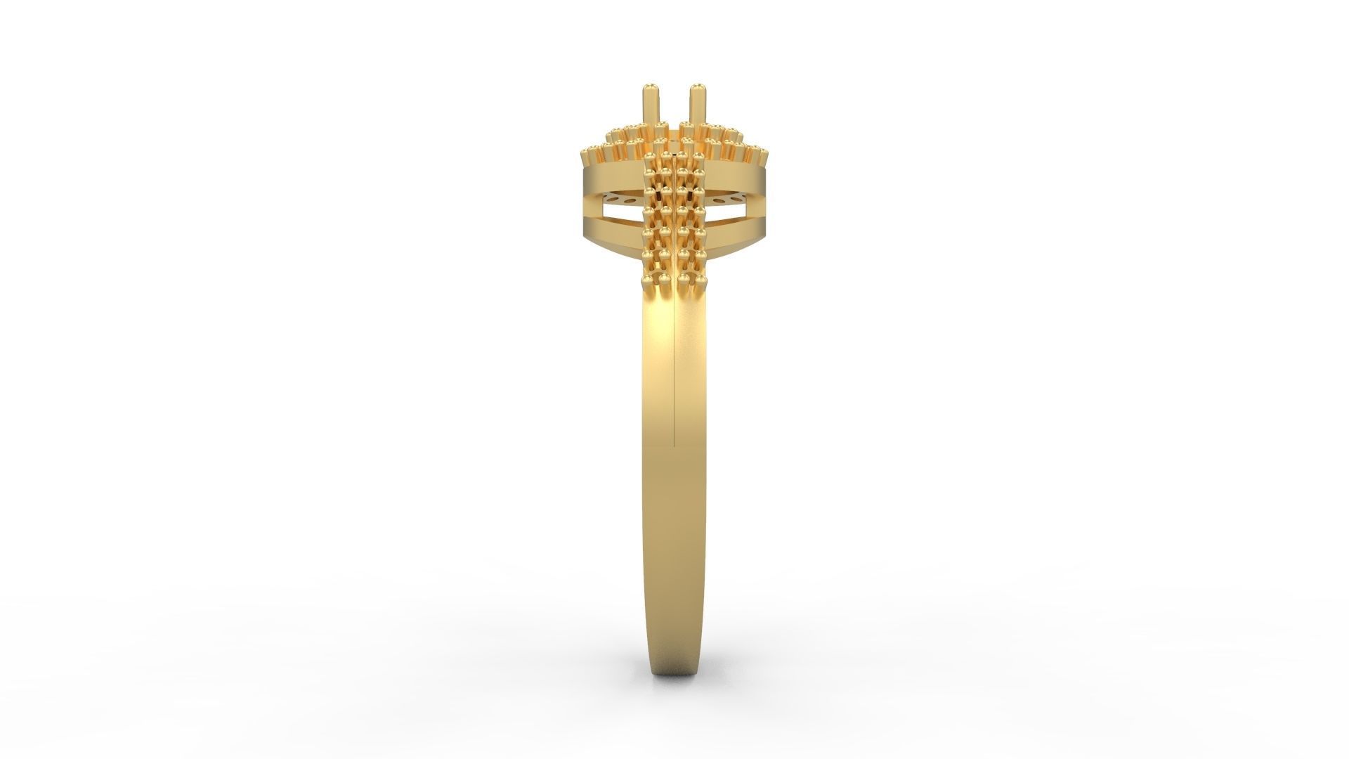 Woman Solitaire Ring 492 3D print model_3