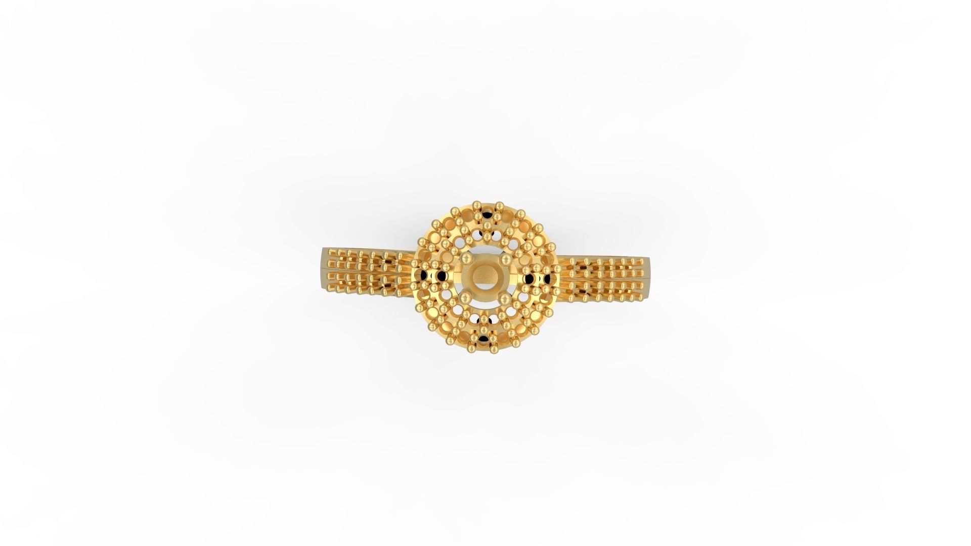 Woman Solitaire Ring 492 3D print model_4