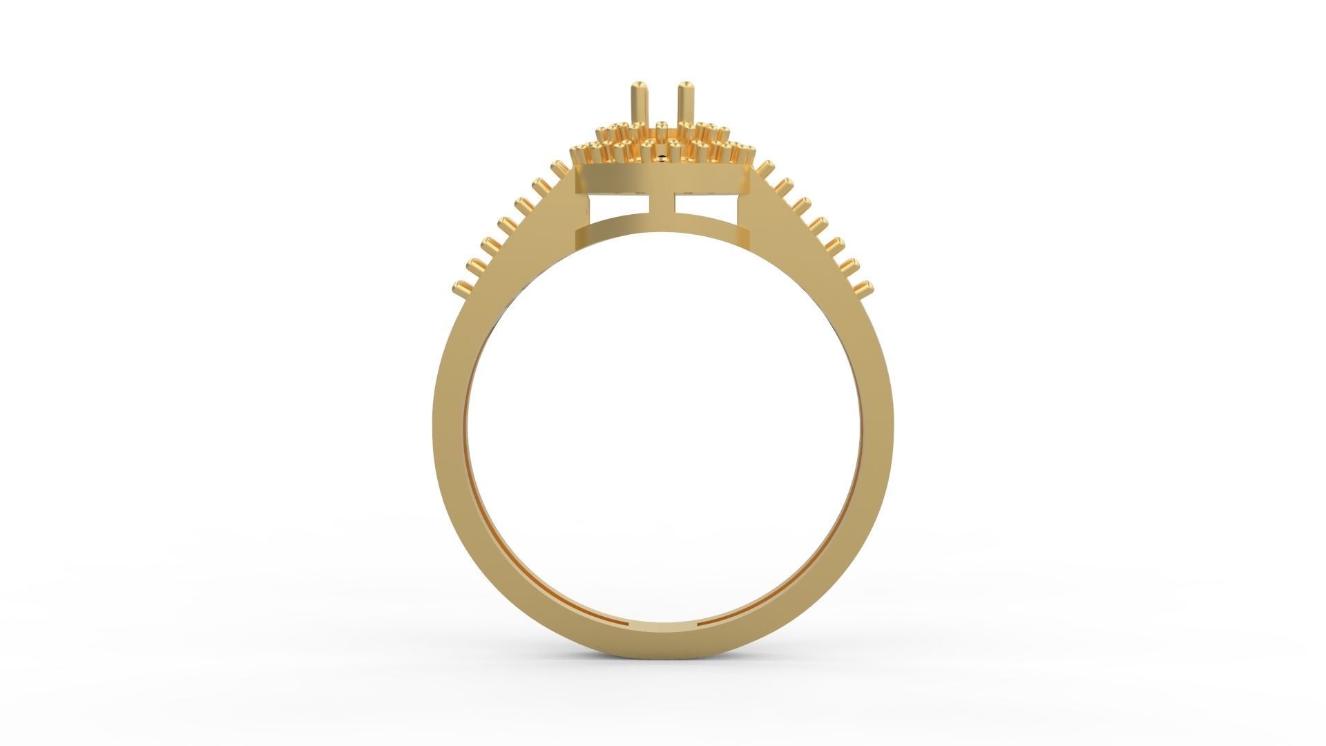Woman Solitaire Ring 492 3D print model_2