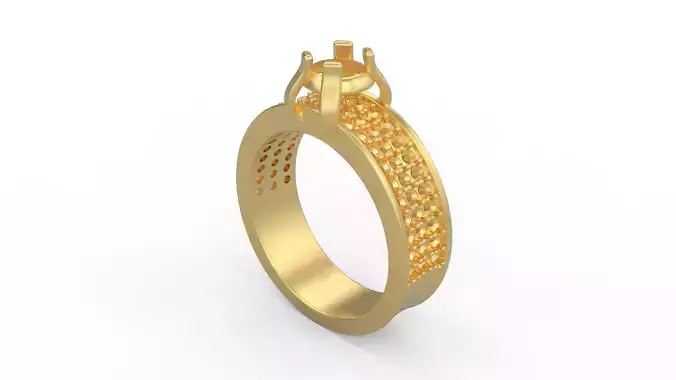 Woman Solitaire Ring 434