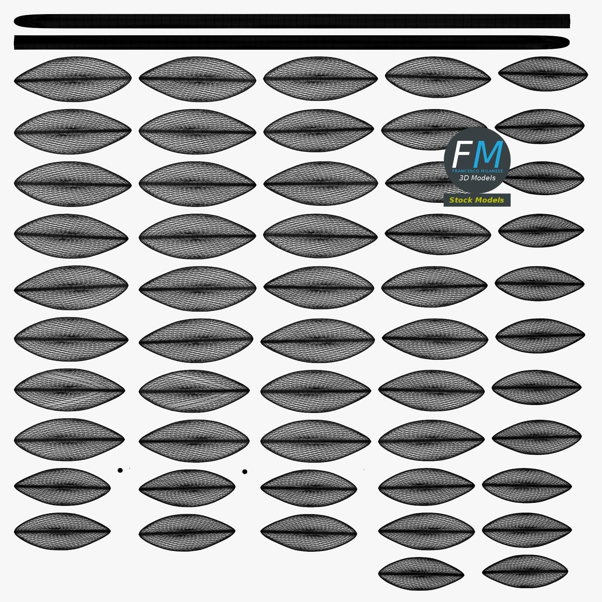 Stylized laurel wreath crown 3D model_11