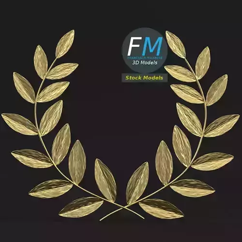 Stylized laurel wreath crown 3D model