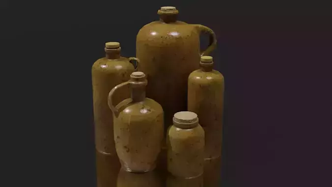 Ceramic Jugs with Corks