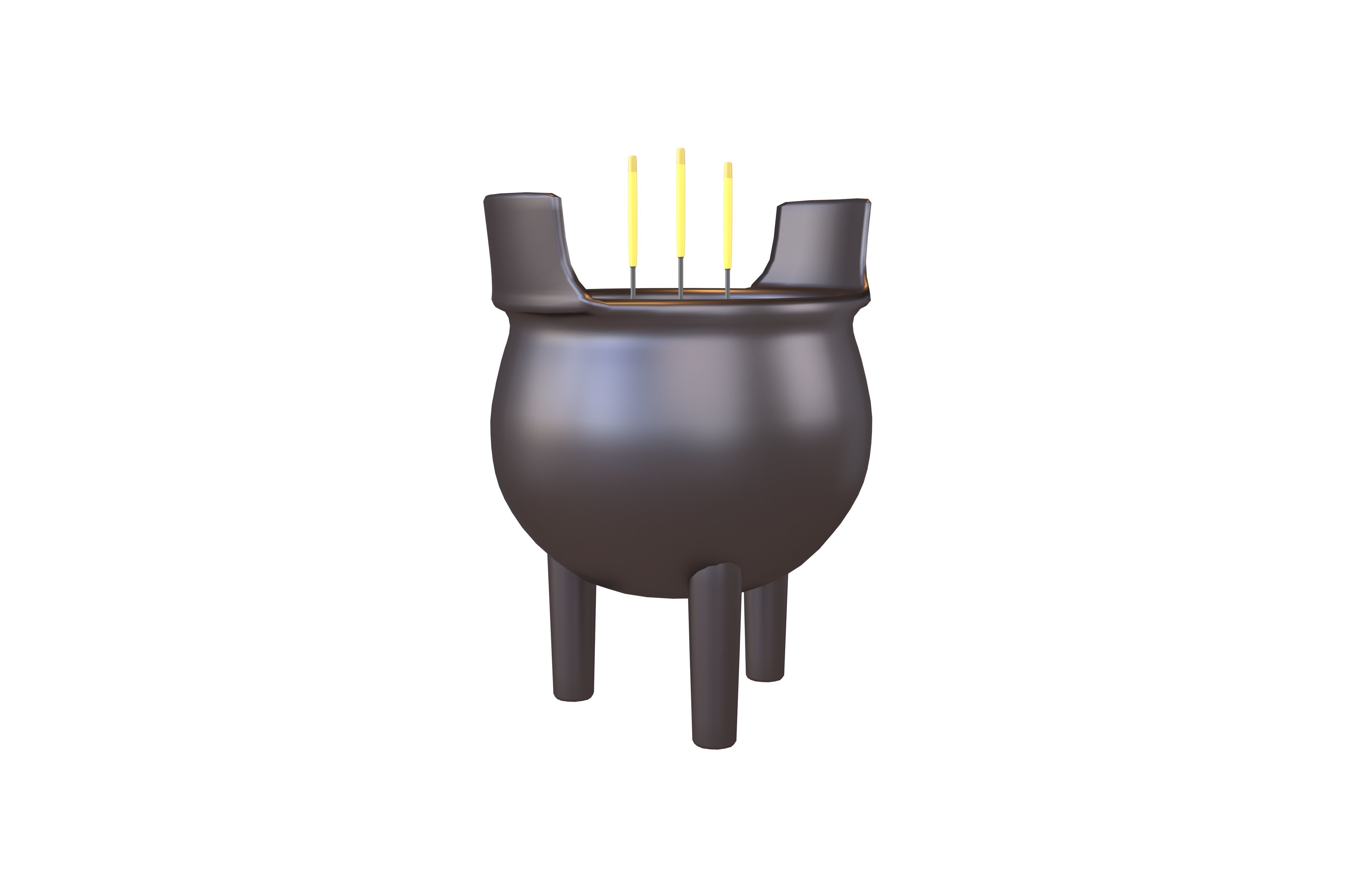 Cartoon Incense Burner Pack Vol 1 Low-poly 3D model_17