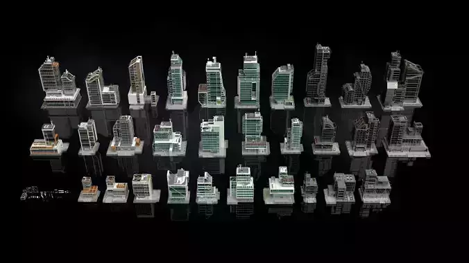 Realistic Urban Skyscraper Pack