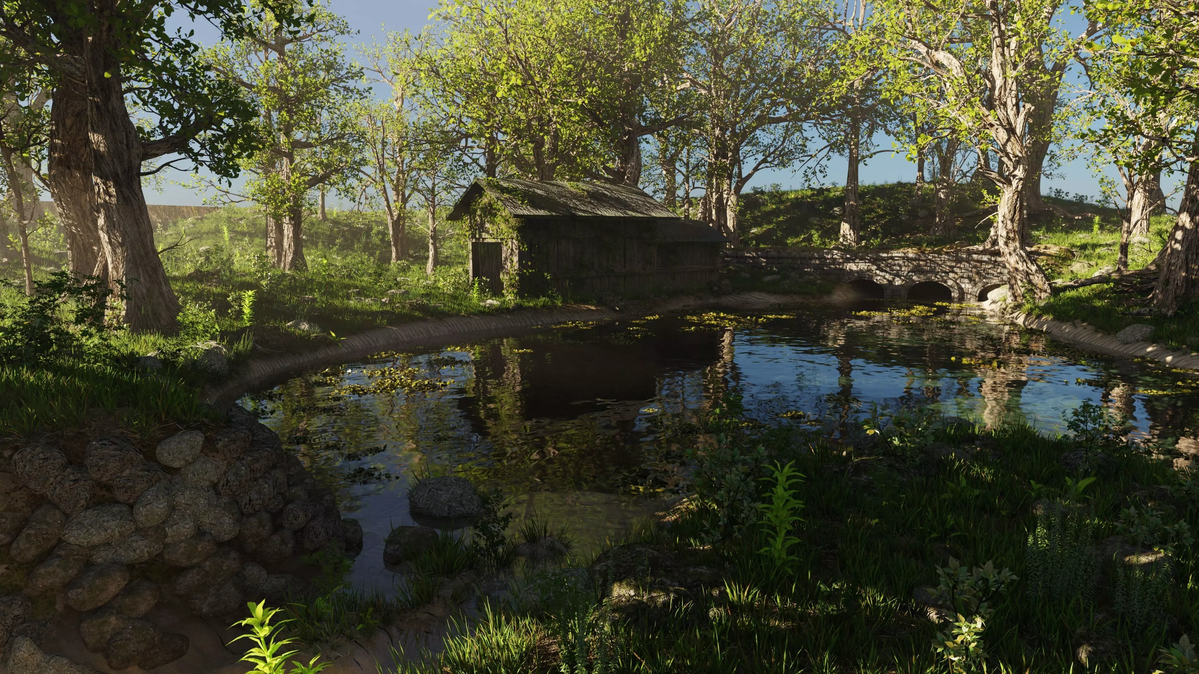 Abandoned Cabin Scene 3D model