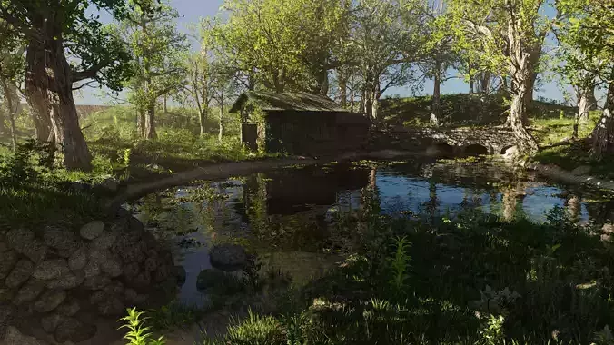 Abandoned Cabin Scene