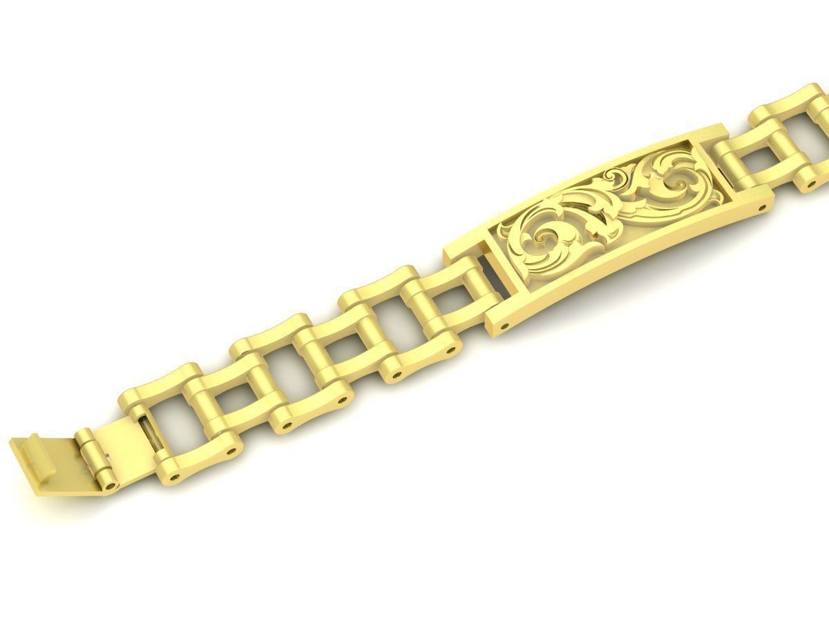 18k men bracelets 3447 3D print model_1