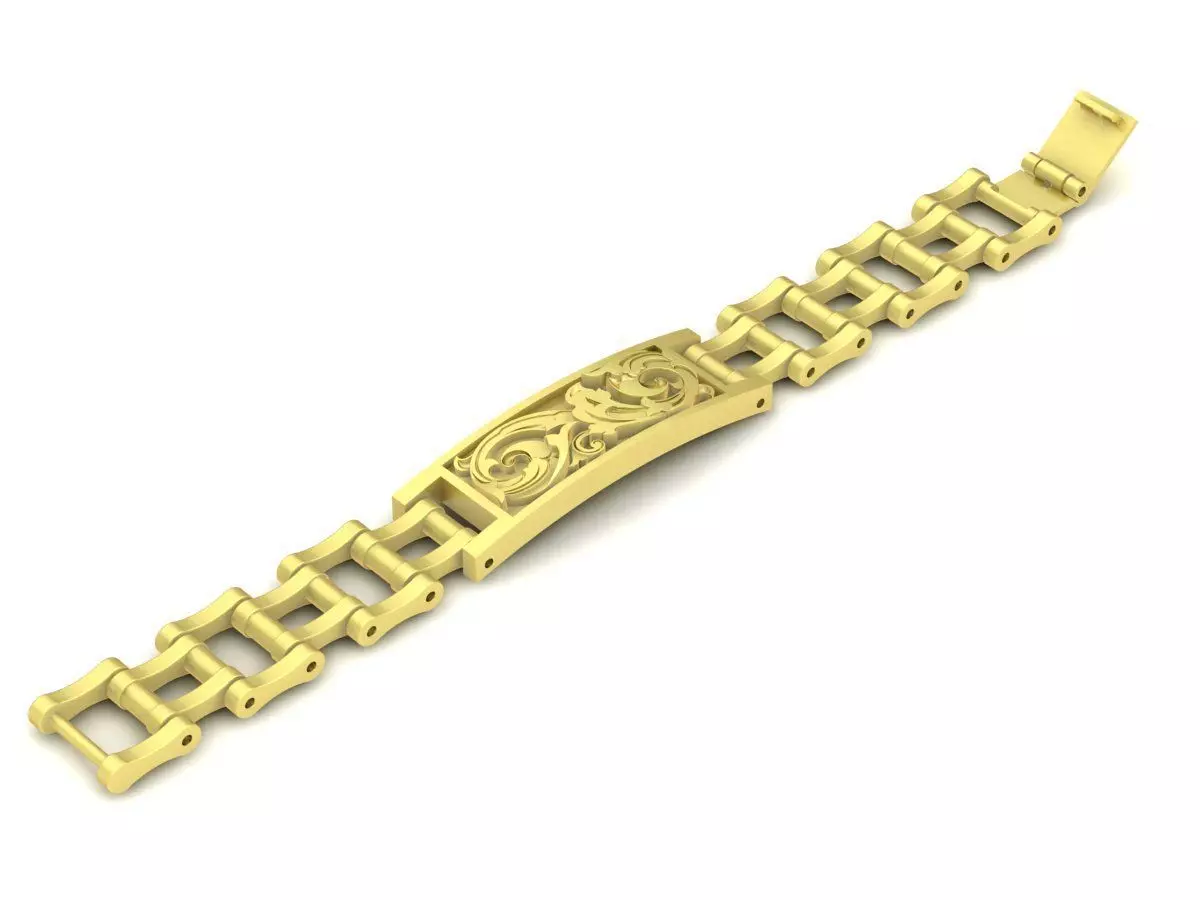 18k men bracelets 3447 3D print model_0