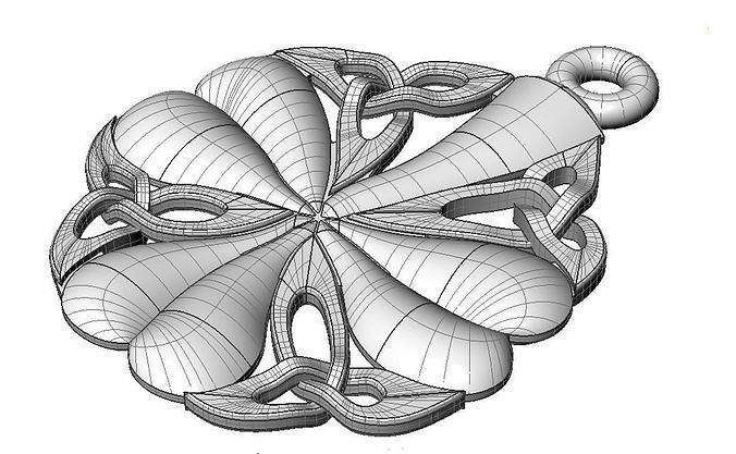 Irish shamrock pendant 3D print model