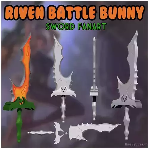 Riven Battle Bunny Sword - League of Legends 3D print model