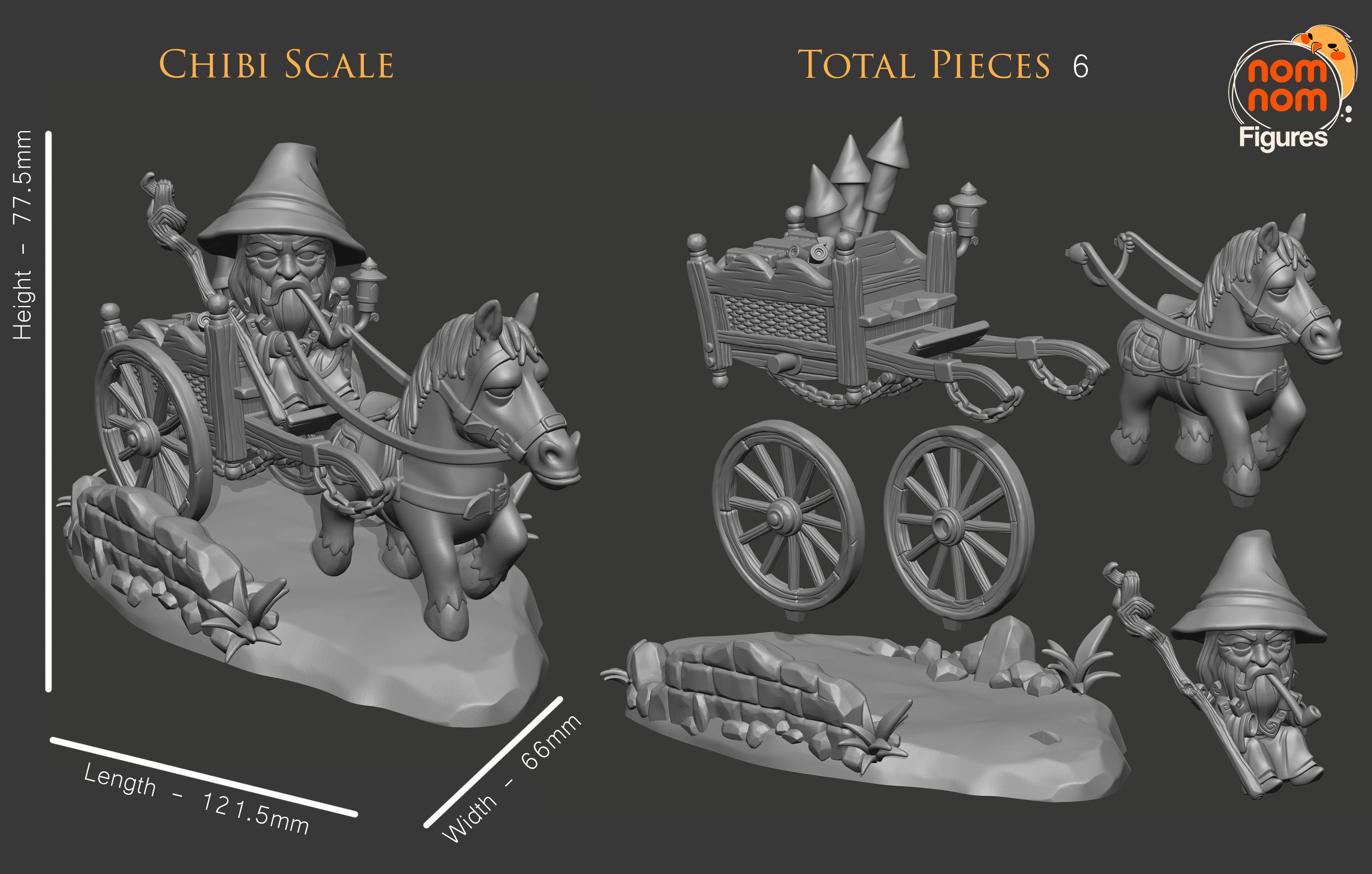 Chibi Gandalf - Lord of the Rings 3D print model_1