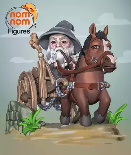 Chibi Gandalf - Lord of the Rings 3D print model