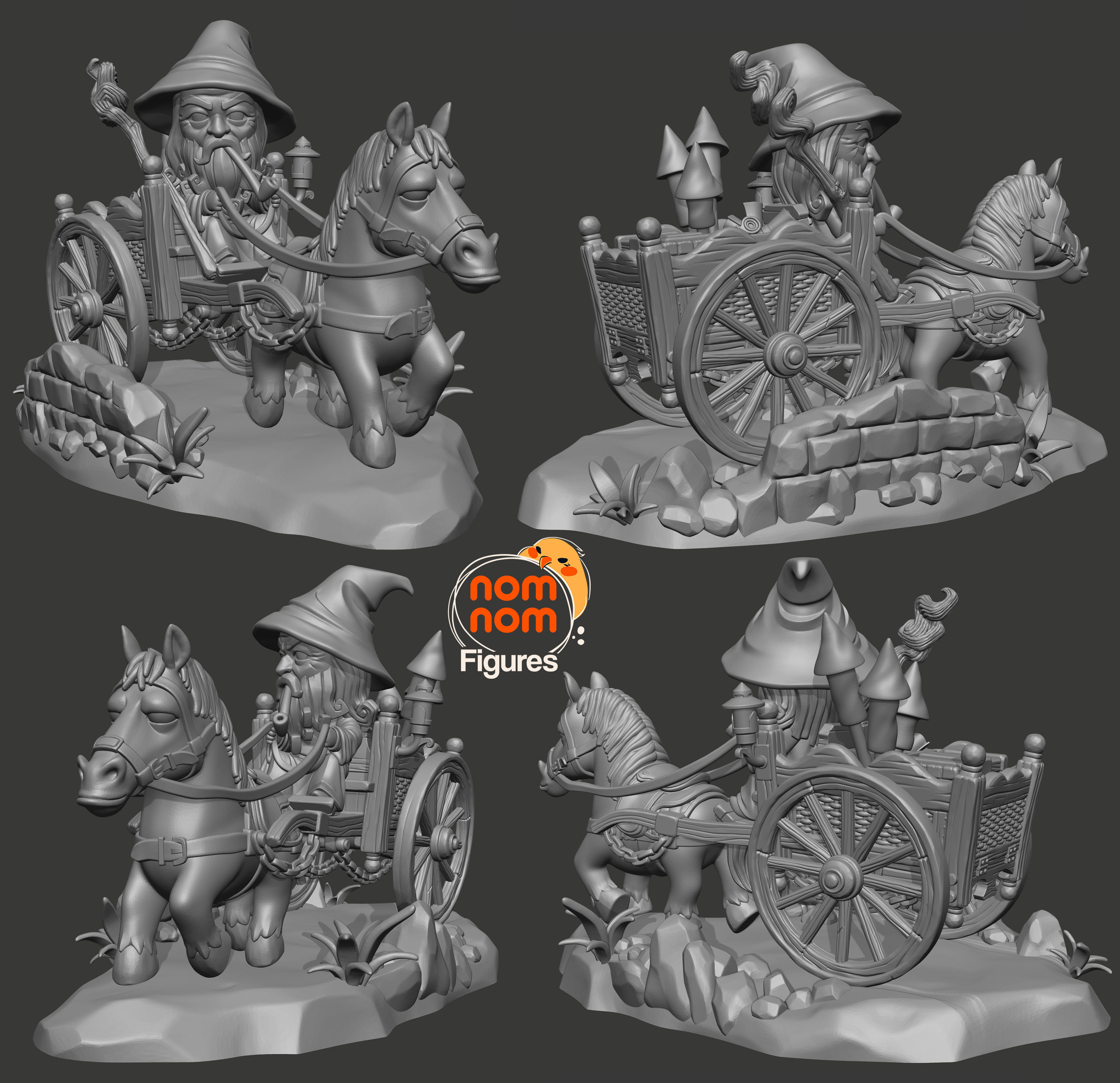 Chibi Gandalf - Lord of the Rings 3D print model_2