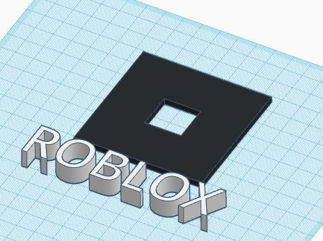 Roblox logo 3D model_1