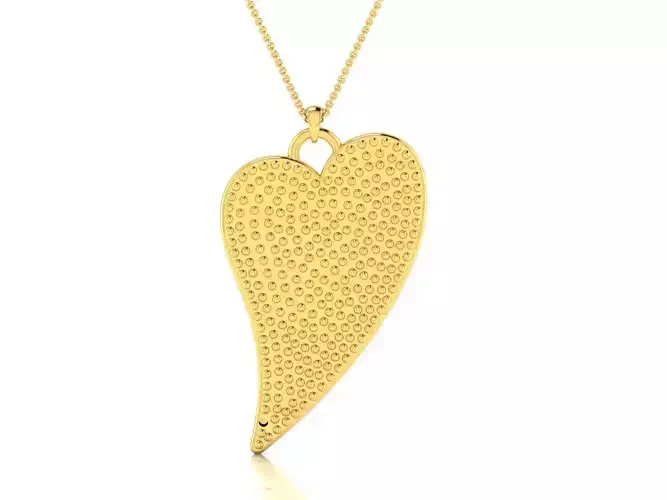 Women Heart Pendant 3dm STL OBJ FBX Render Details