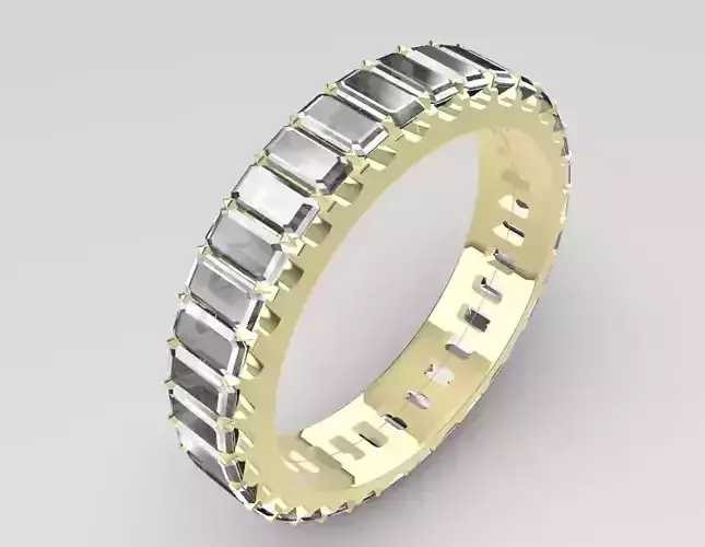 Emerald Cut Diamond Eternity Ring
