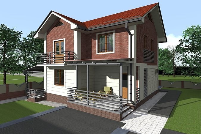 village house archicad19  Artlantis 5 3D model
