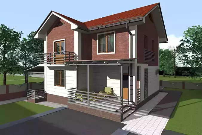 village house archicad19  Artlantis 5