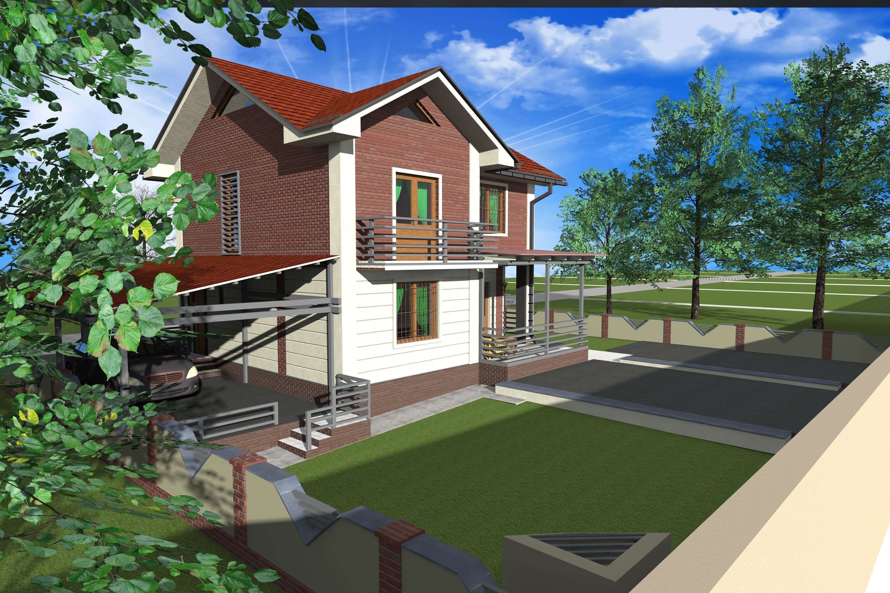 village house archicad19  Artlantis 5 3D model_3