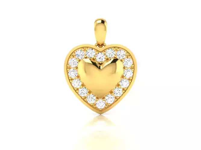 Women Heart Pendant 3dm STL OBJ FBX Render Details