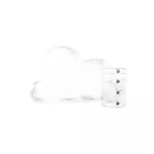 Cloud Database Icon v2 009 Low-poly 3D model