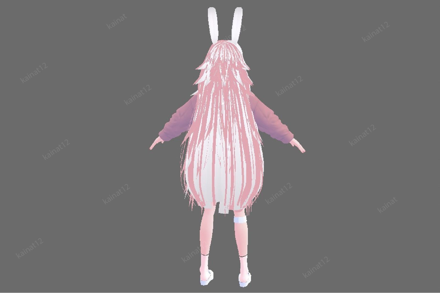 3D low poly avatar for vrchat vtubing and also for gaming Low-poly 3D model_7