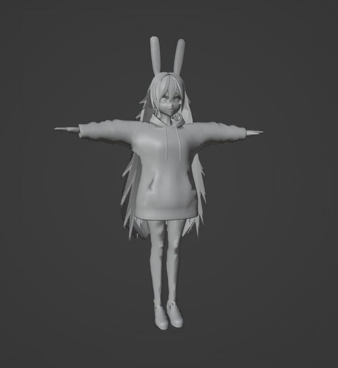 3D low poly avatar for vrchat vtubing and also for gaming Low-poly 3D model_11