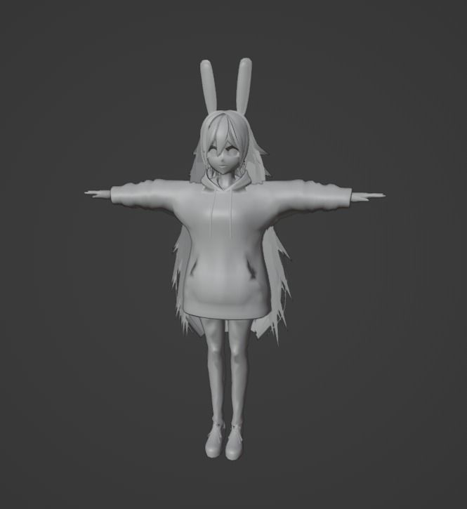 3D low poly avatar for vrchat vtubing and also for gaming Low-poly 3D model_12