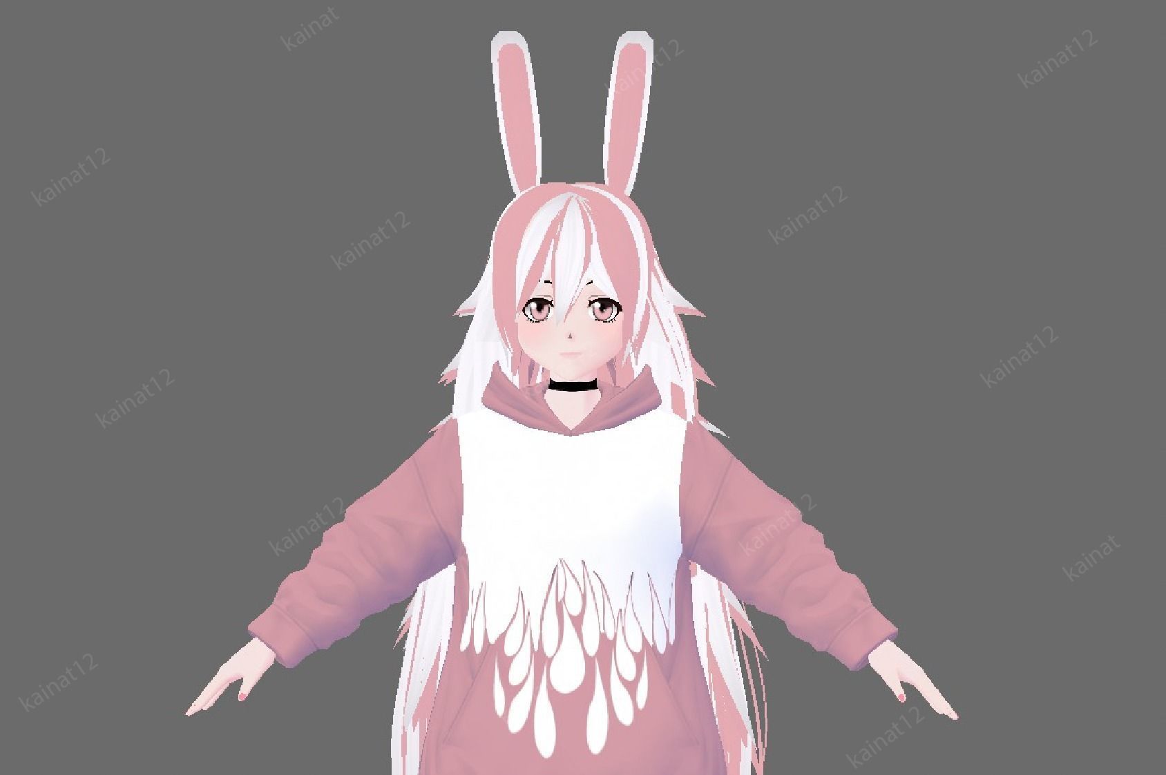 3D low poly avatar for vrchat vtubing and also for gaming Low-poly 3D model_4