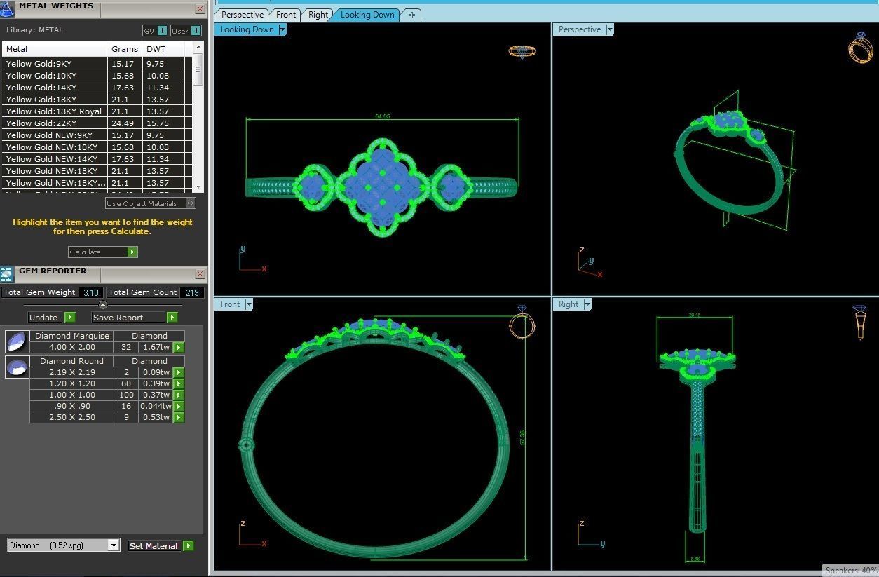 Women Bangle 3dm STL OBJ FBX Render Details 3D print model_9