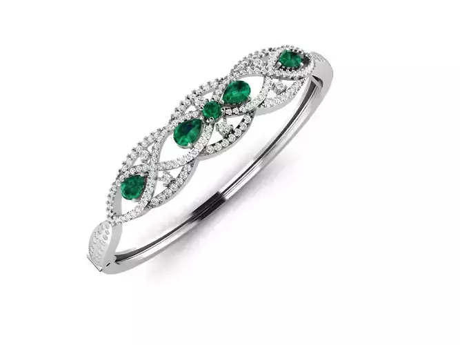 Women Bangle 3dm STL OBJ FBX Render Details