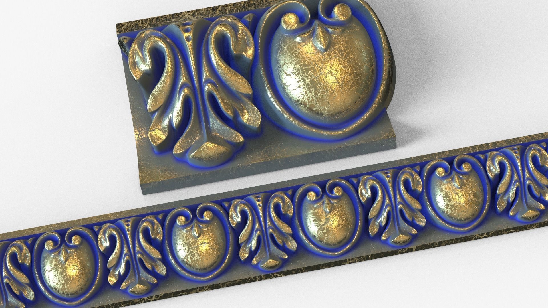 ionic molding frieze 3D model_4