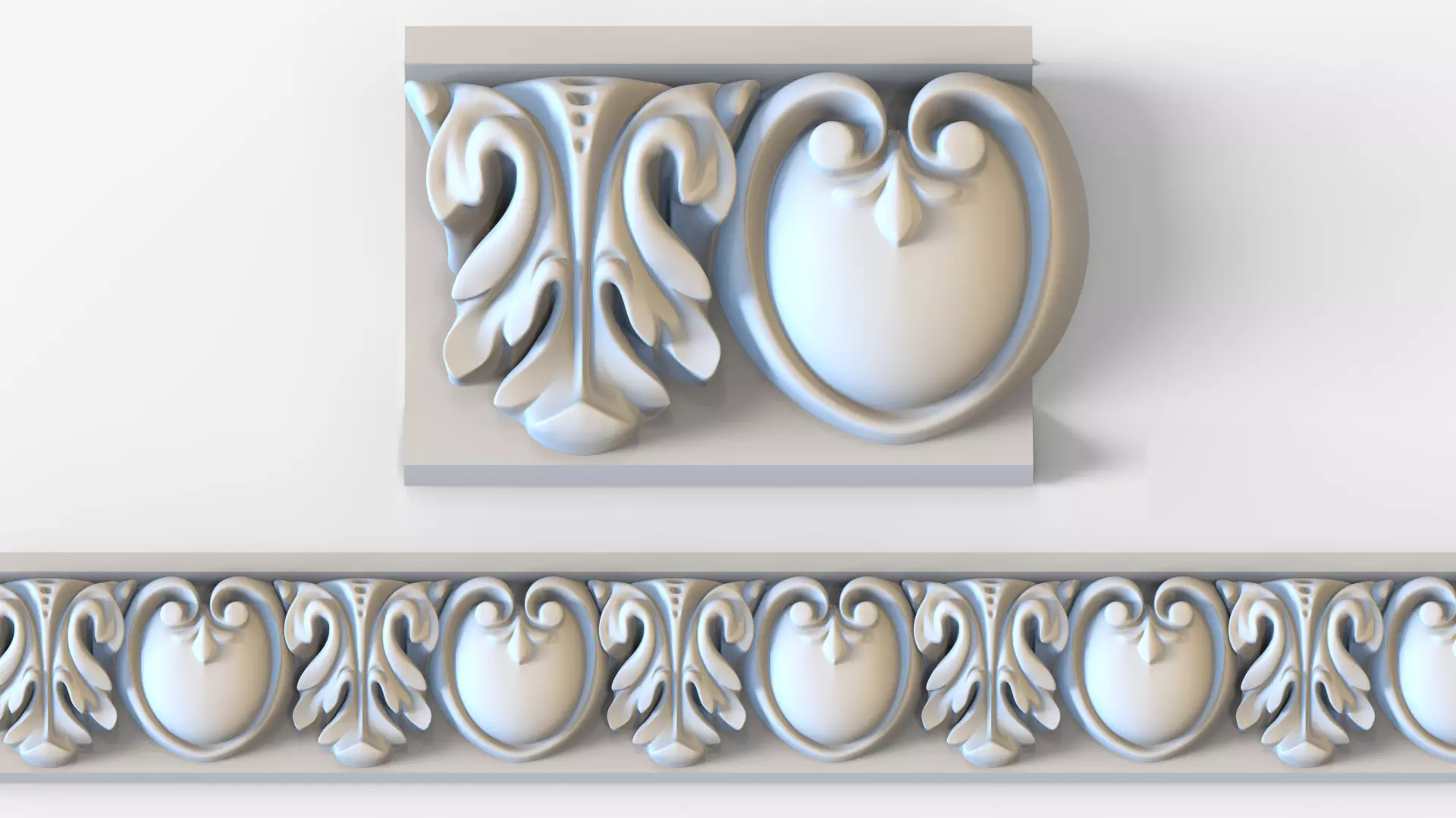 ionic molding frieze 3D model_0