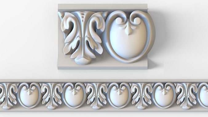 ionic molding frieze 3D model
