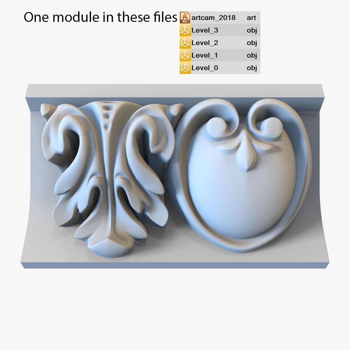 ionic molding frieze 3D model_8