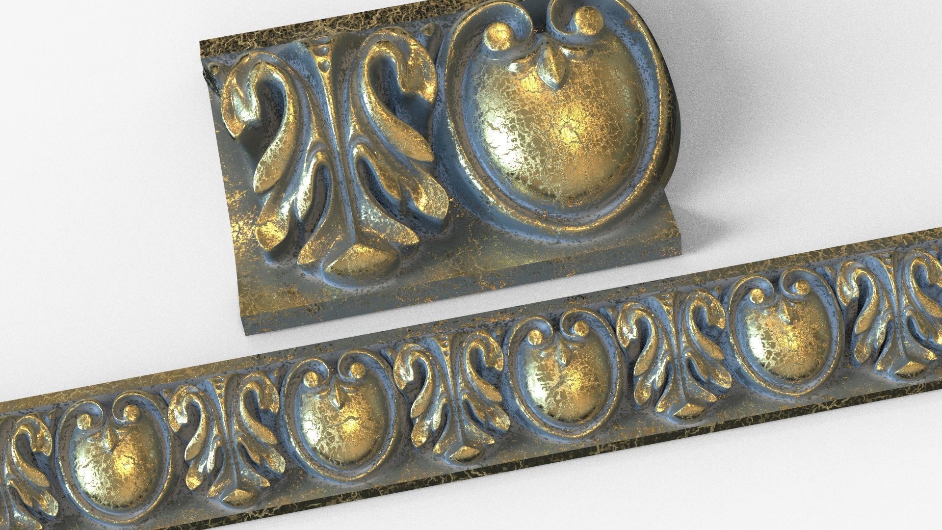 ionic molding frieze 3D model_5