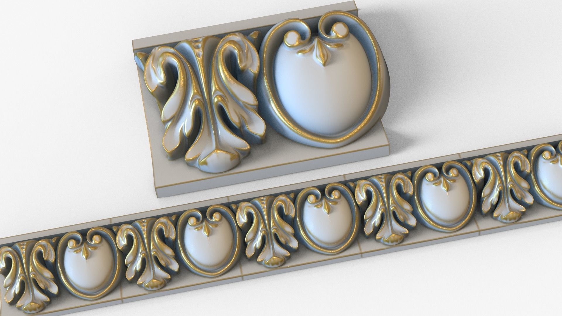 ionic molding frieze 3D model_7