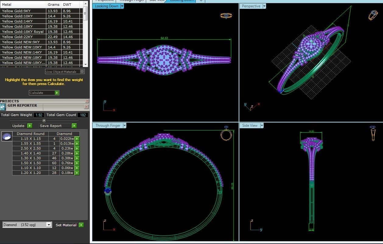 Women Bangle 3dm STL OBJ FBX Render Details 3D print model_8