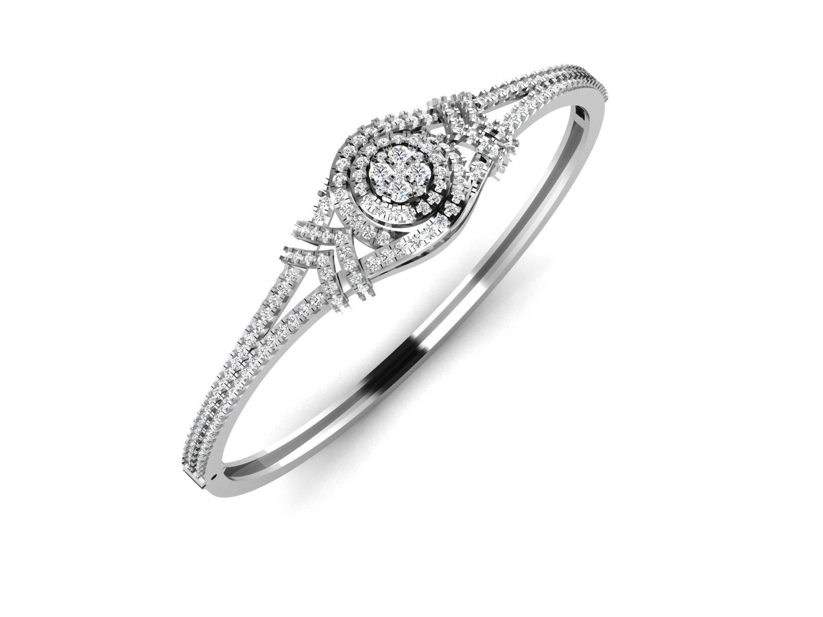 Women Bangle 3dm STL OBJ FBX Render Details 3D print model_2