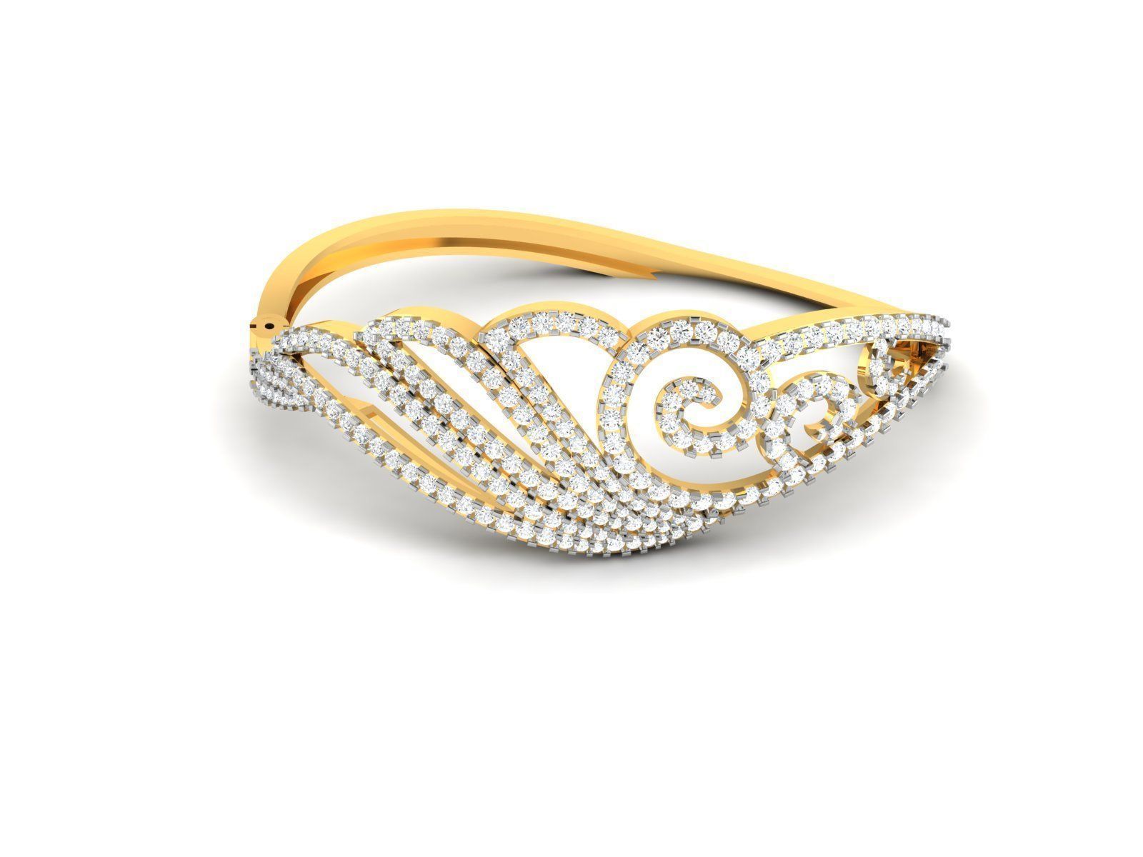 Women Bangle 3dm STL OBJ FBX Render Details 3D print model_6