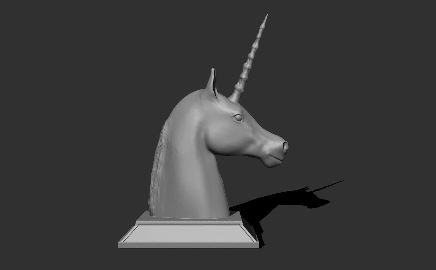 Unicorn head 3D model 3D printable | CGTrader