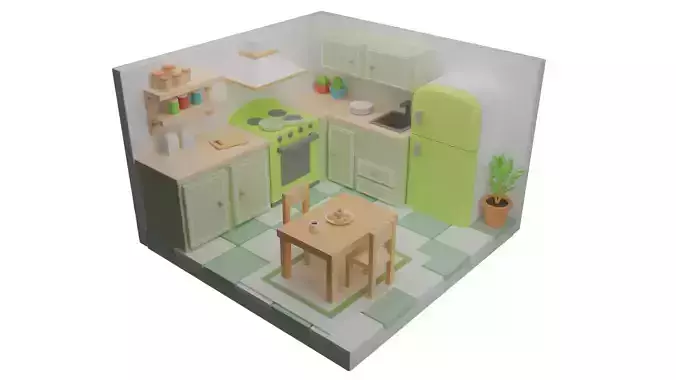 Low poly Kitchen