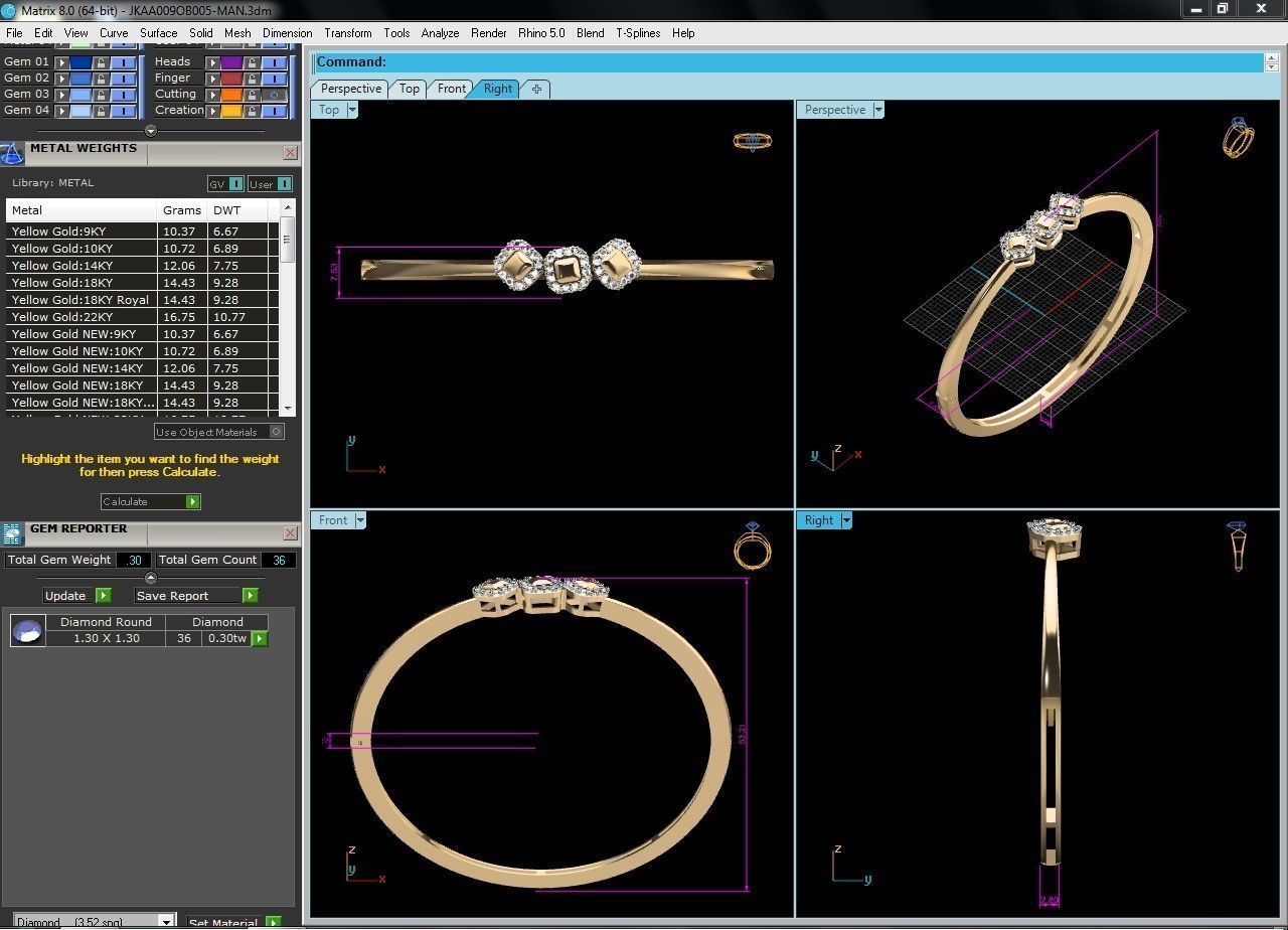 Women Bangle 3dm STL OBJ FBX Render Details 3D print model_9